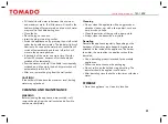 Предварительный просмотр 21 страницы tomado TM-1802 Instruction Manual