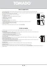 Предварительный просмотр 98 страницы tomado TMA7000W Instruction Manual