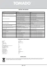 Предварительный просмотр 110 страницы tomado TMA7000W Instruction Manual