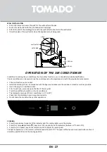 Предварительный просмотр 27 страницы tomado TMA9001W Instruction Manual