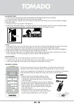 Предварительный просмотр 28 страницы tomado TMA9001W Instruction Manual