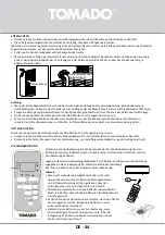 Предварительный просмотр 44 страницы tomado TMA9001W Instruction Manual