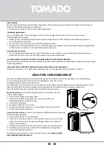 Предварительный просмотр 46 страницы tomado TMA9001W Instruction Manual