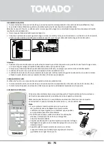 Предварительный просмотр 75 страницы tomado TMA9001W Instruction Manual