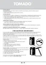 Предварительный просмотр 77 страницы tomado TMA9001W Instruction Manual