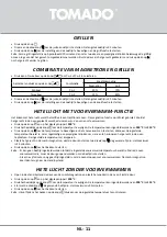 Preview for 11 page of tomado TMC2501S Instruction Manual