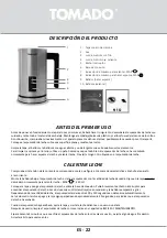 Preview for 22 page of tomado TMF1201S Instruction Manual