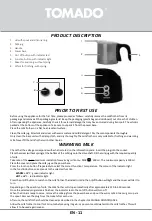 Preview for 11 page of tomado TMF1501B Instruction Manual