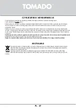 Preview for 47 page of tomado TMF1501B Instruction Manual