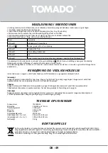 Preview for 49 page of tomado TMS2001S Instructions Manual