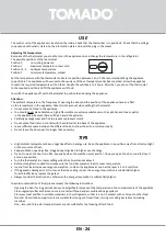 Preview for 24 page of tomado TRM4401W Instruction Manual