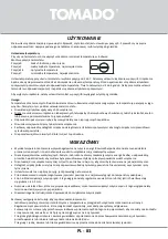 Preview for 83 page of tomado TRM4401W Instruction Manual