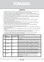 Предварительный просмотр 46 страницы tomado TRT4801W Instruction Manual