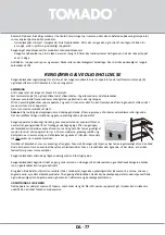 Предварительный просмотр 77 страницы tomado TRT4801W Instruction Manual