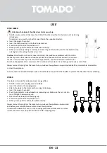 Preview for 13 page of tomado TSB3501B Instruction Manual