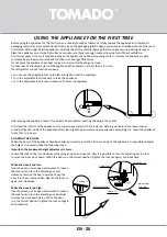 Preview for 20 page of tomado TSS8301B Instruction Manual