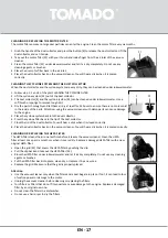 Предварительный просмотр 17 страницы tomado TVC2001B Instruction Manual