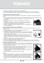 Предварительный просмотр 24 страницы tomado TVC2001B Instruction Manual