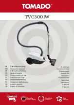 Предварительный просмотр 1 страницы tomado TVC3001W Instruction Manual