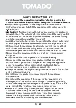 Preview for 10 page of tomado TWD2501B Instruction Manual