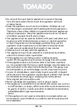 Preview for 11 page of tomado TWD2501B Instruction Manual