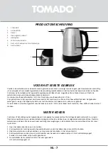 Preview for 7 page of tomado TWK1704S Instruction Manual