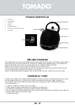 Preview for 37 page of tomado TWK1705B Instruction Manual