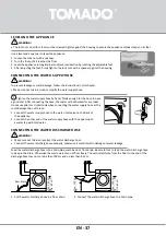 Предварительный просмотр 37 страницы tomado TWM8001W Instruction Manual