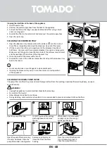 Предварительный просмотр 48 страницы tomado TWM8001W Instruction Manual