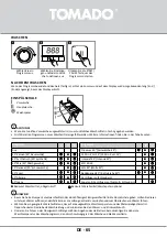 Предварительный просмотр 65 страницы tomado TWM8001W Instruction Manual