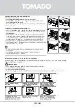 Предварительный просмотр 98 страницы tomado TWM8001W Instruction Manual