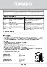 Предварительный просмотр 100 страницы tomado TWM8001W Instruction Manual