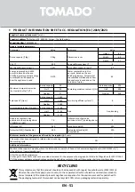 Предварительный просмотр 51 страницы tomado TWM9001W Instruction Manual