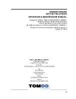 Предварительный просмотр 3 страницы Tomco DE89RB- 1000 Operation & Maintenance Manual