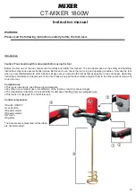 Preview for 13 page of Tomecanic Hispania Cons Tools CT-MIXER Instruction Manual