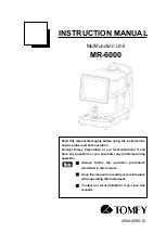 Tomey MR-6000 Instruction Manual предпросмотр