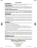 Предварительный просмотр 16 страницы Tommy Bahama Bahama Breezes TB344AP00 Owner'S Manual