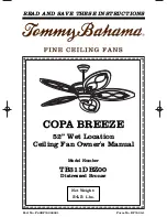 Предварительный просмотр 1 страницы Tommy Bahama COPA BREEZE TB311DBZ00 Owner'S Manual