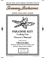 Tommy Bahama TB301MAB01 Owner'S Manual preview