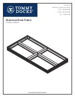 Tommy Docks Aluminum Dock Frame Assembly Instructions Manual предпросмотр