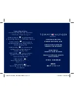 Предварительный просмотр 1 страницы Tommy Hilfiger 1700161 Operating Instructions Warranty & Service Manual