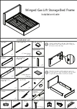 Preview for 1 page of Tommy Swiss Winged Gas Lift Storage Bed Frame Installation Manual