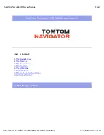 Preview for 1 page of TomTom Navigator Navigator 2 Reference Manual