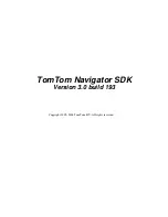 Предварительный просмотр 1 страницы TomTom Navigator SDK and Installation And Use Manual