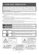 Preview for 3 page of Tomy SX-300E Operator'S Manual