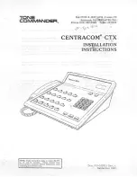 Tone Commander Centracom CTX Installation Instructions Manual preview