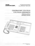 Preview for 27 page of Tone Commander Centracom CTX Installation Instructions Manual