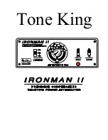 Tone King Ironman II User Manual preview