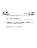 Preview for 10 page of Toner OTD-1315A User Manual