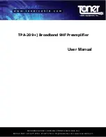 Preview for 1 page of Toner TPA-20VHF User Manual